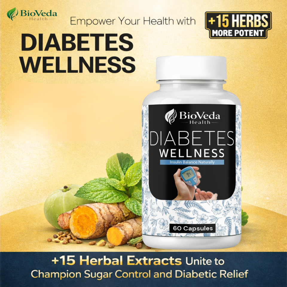 Diabetes Wellness Capsules for Blood Sugar Support, Insulin Balance & Herbal Diabetic Care