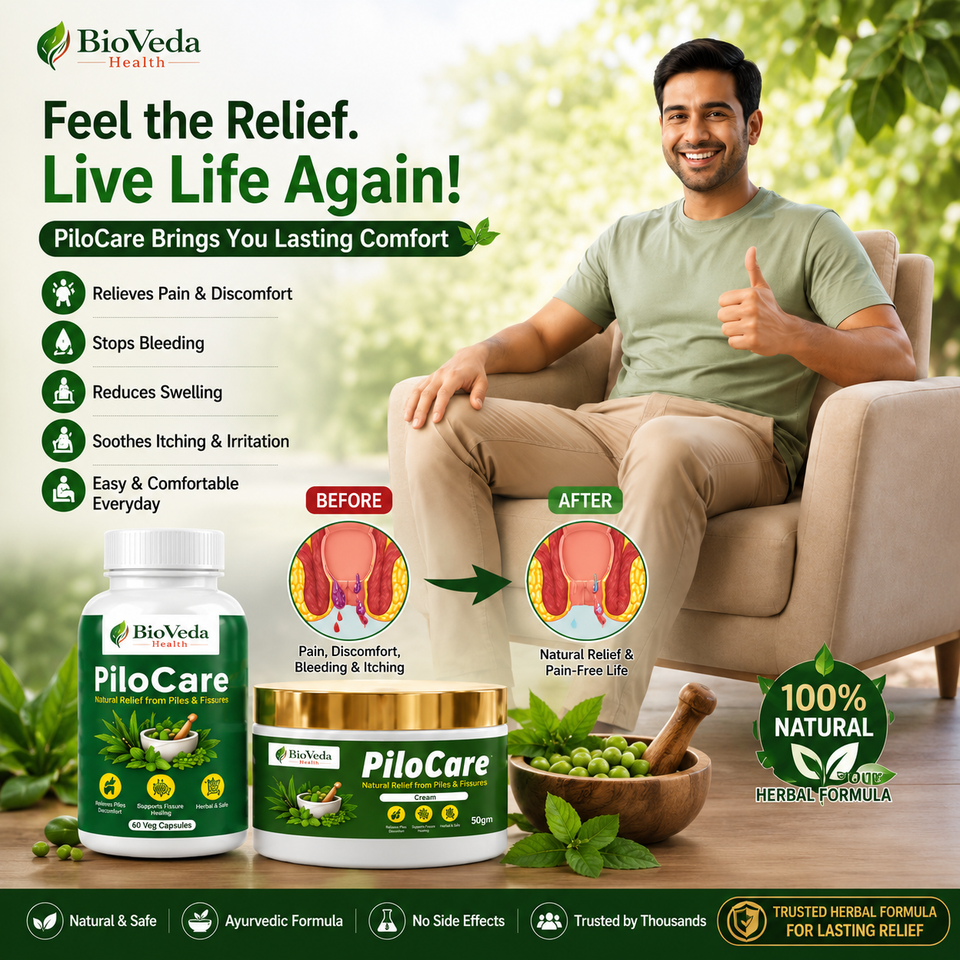 BioVeda Health PiloCare Combo Pack – Ayurvedic Wellness Support for Anal Comfort & Daily Care