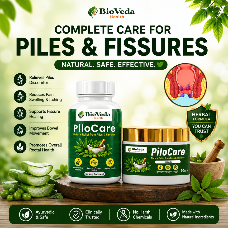BioVeda Health PiloCare Combo Pack – Ayurvedic Wellness Support for Anal Comfort & Daily Care