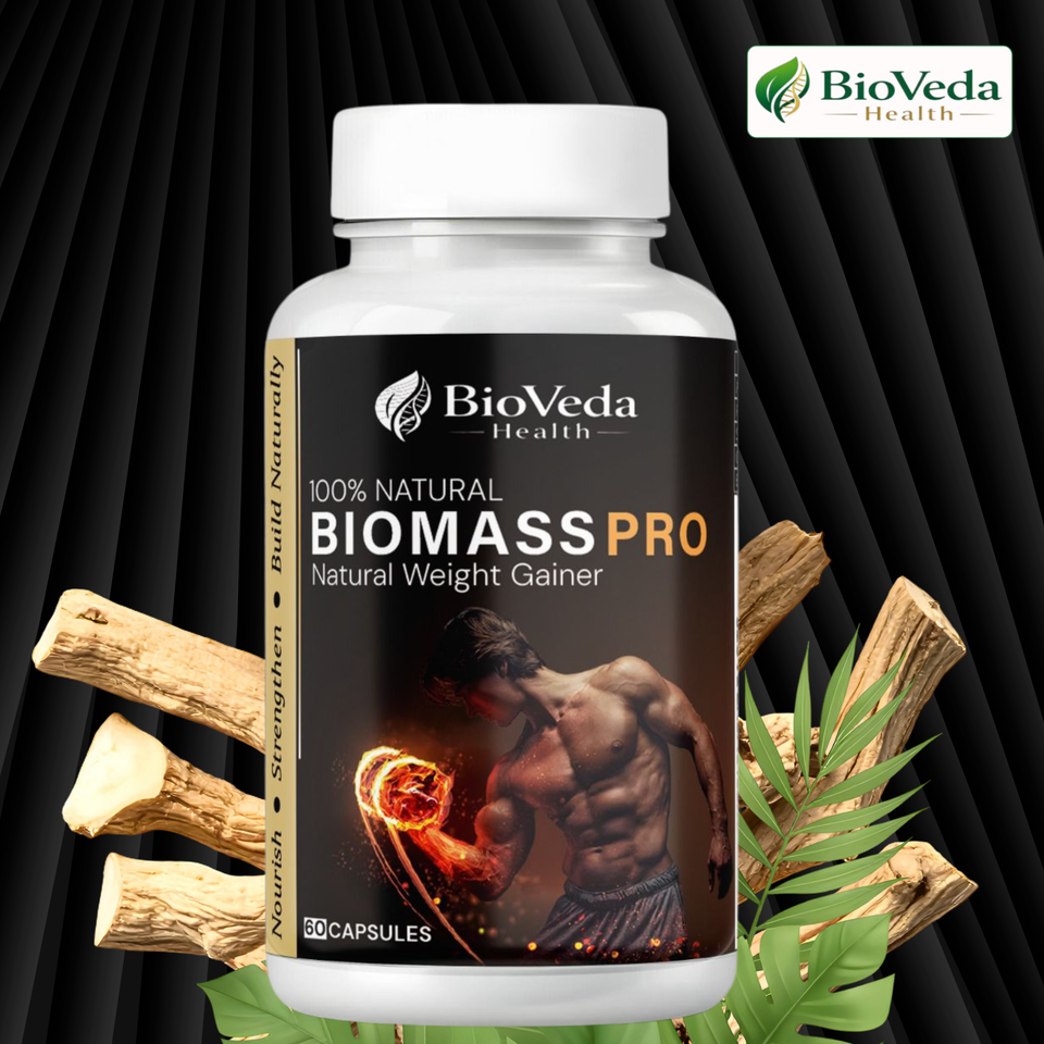 Biomass Pro – Natural Weight Gainer Capsules for Muscle Mass, Strength & Healthy Weight Gain