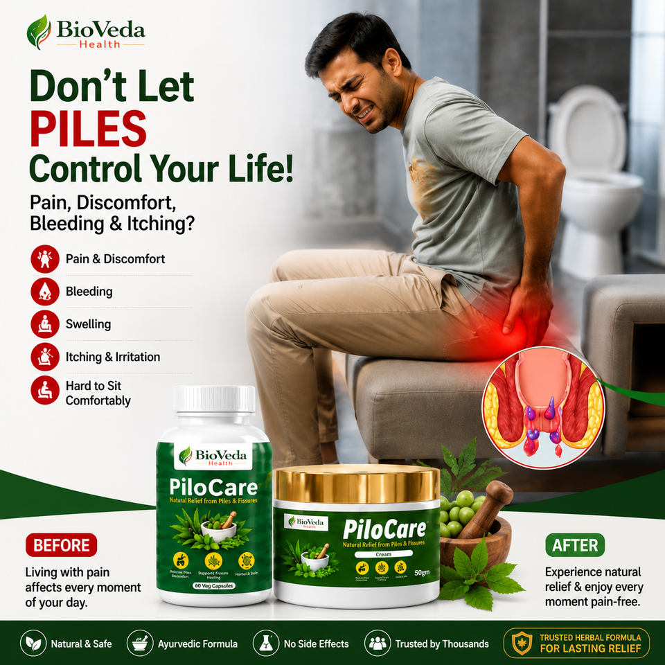 BioVeda Health PiloCare Combo Pack – Ayurvedic Wellness Support for Anal Comfort & Daily Care