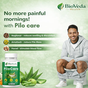 Pilo Care Natural Capsules for Piles & Fissures | Natural Relief from Pain, Bleeding & Swelling