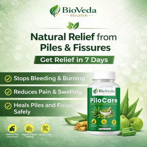 Pilo Care Natural Capsules for Piles & Fissures | Natural Relief from Pain, Bleeding & Swelling